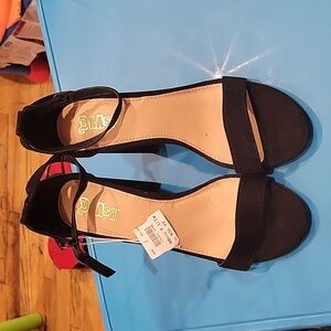 Suede Block Heels